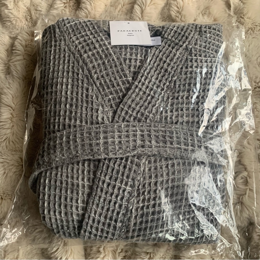 Parachute Waffle Robe Grey